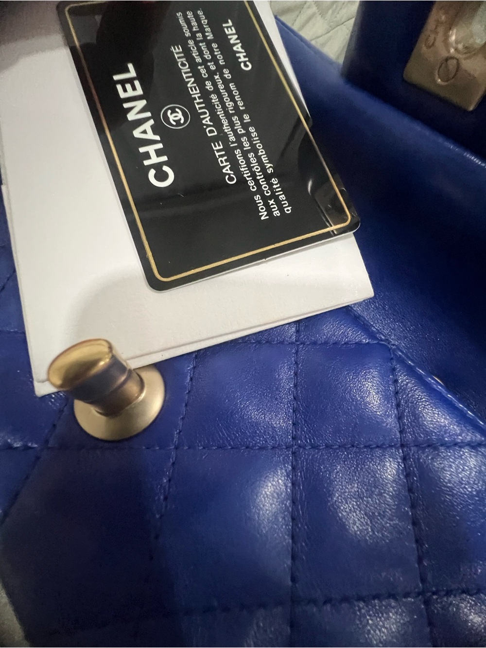 💙💙Chanel Quilted Lambskin Extra Mini Rectangular Flap Bag - Picture 12 of 12